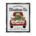 thumbnail image 1 of Stupell Industries North Pole Christmas Co. Sign Graphic Art Jet Black Floating Framed Canvas Print Wall Art, Design by Lettered and Lined, 1 of 6