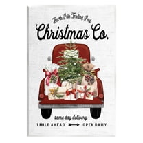 Stupell Industries North Pole Christmas Co. Sign Graphic Art Unframed Art Print Wall Art, Design by Lettered and Lined