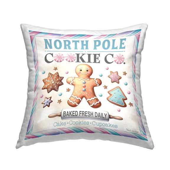 Stupell Industries North Pole Cookies Decorative Printed Throw Pillow Design by Nicole DeCamp
