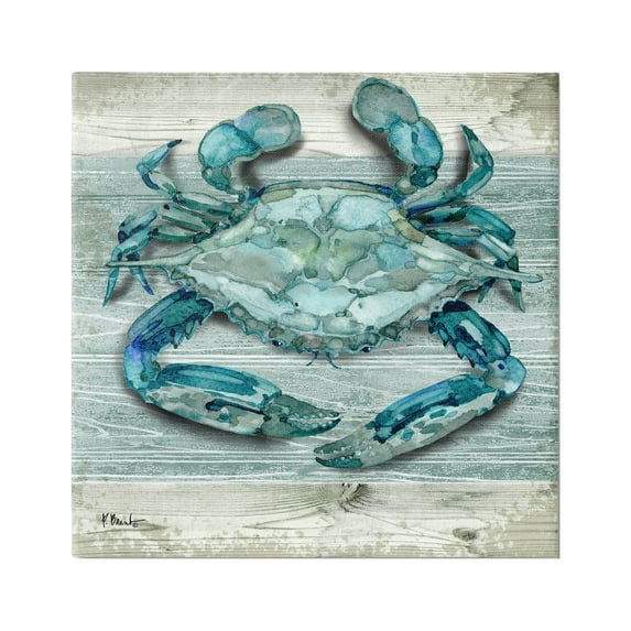 Stupell Industries Northpoint Sealife Rustic Crab Graphic Art Gallery Wrapped Canvas Print Wall Art, Design by Paul Brent
