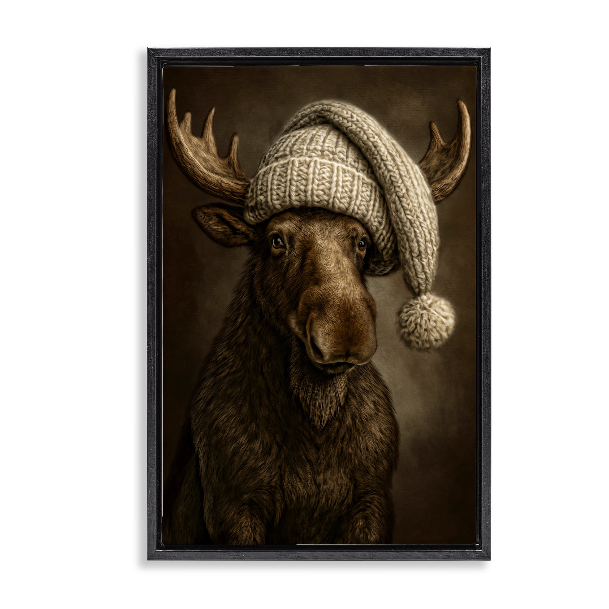Stupell Industries Northwood Gentle Giant Black Framed Floater Canvas Wall Art, design by Kelley Parker