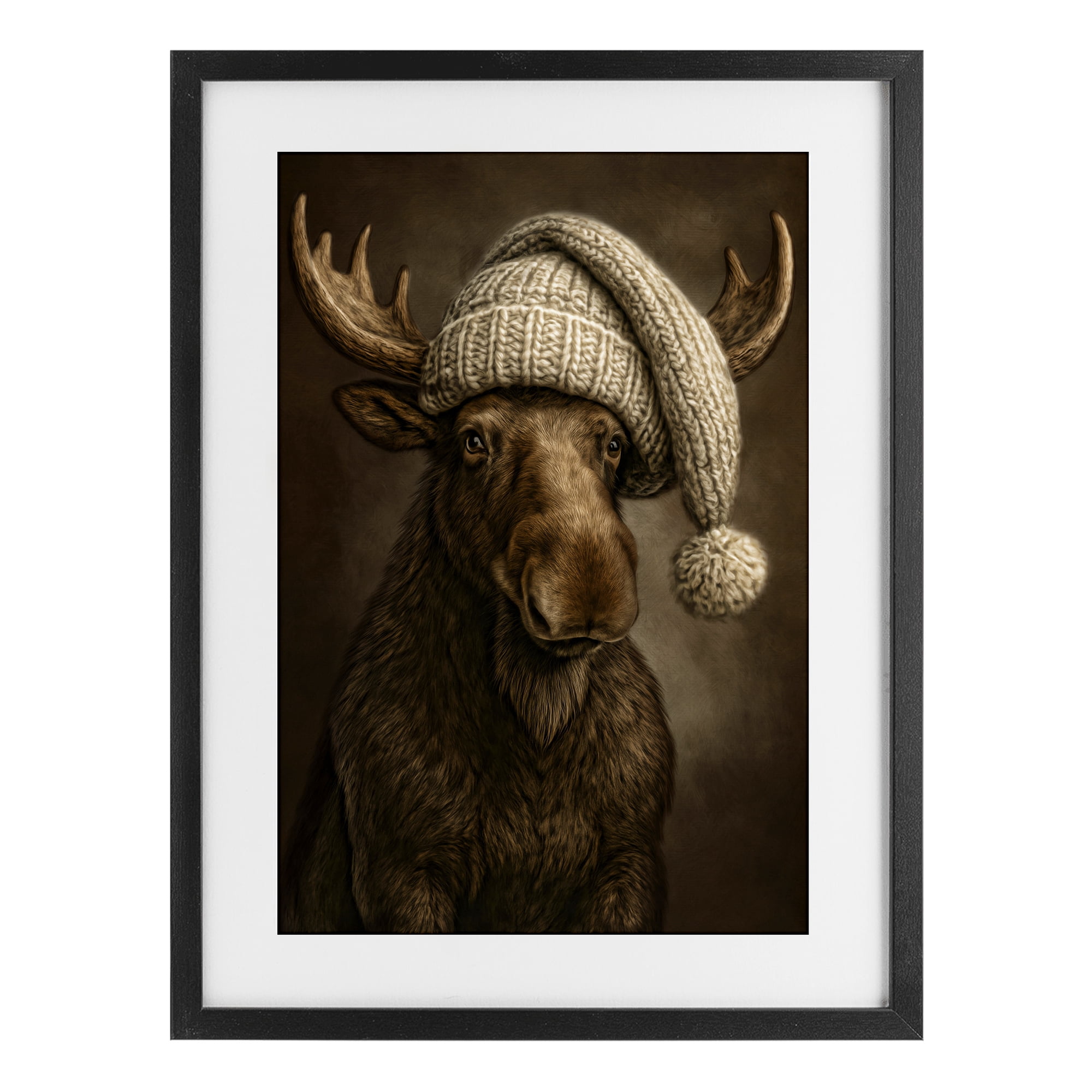 Stupell Industries Northwood Gentle Giant Black Framed Print Under Glass, design by Kelley Parker