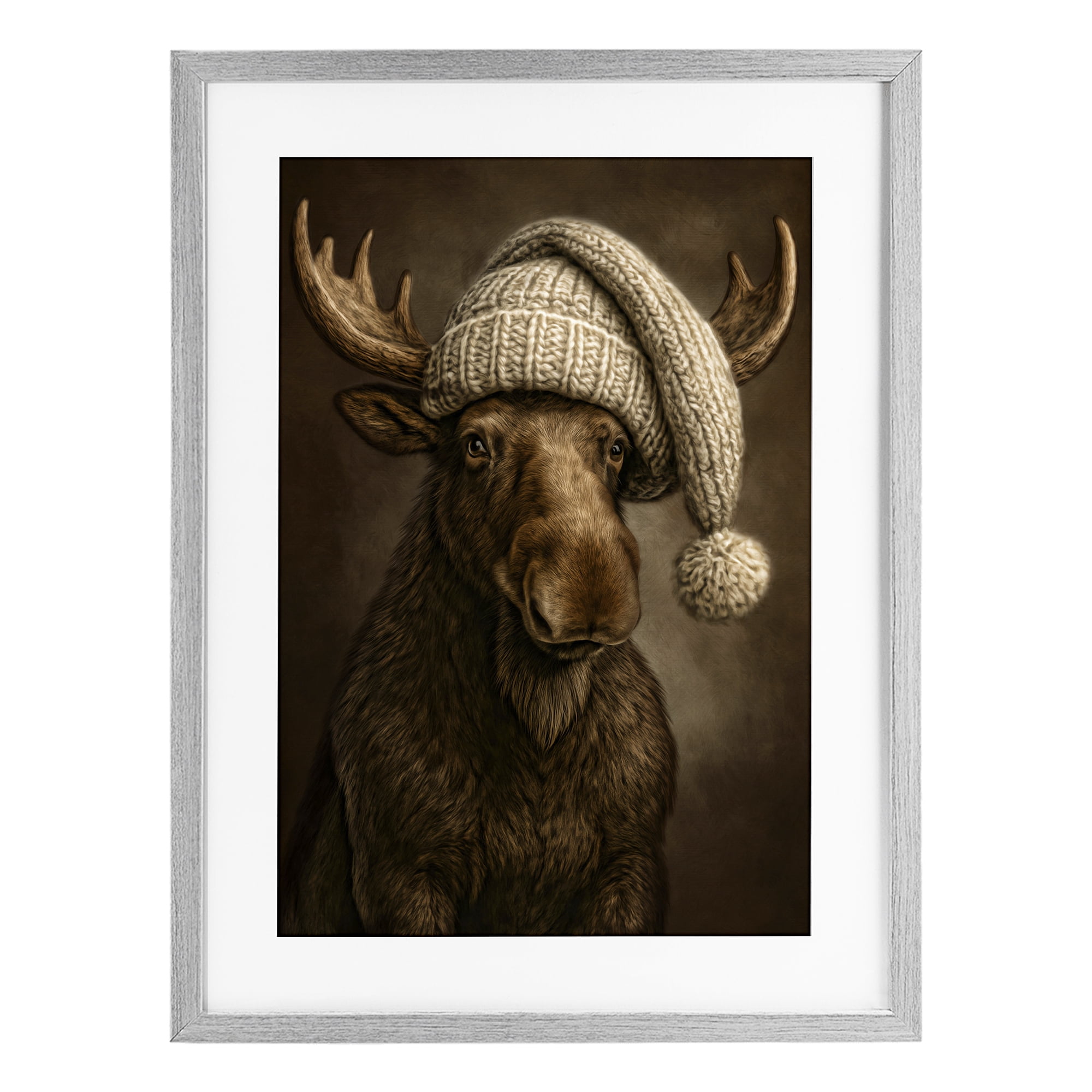 Stupell Industries Northwood Gentle Giant Gray Framed Print Under Glass, design by Kelley Parker