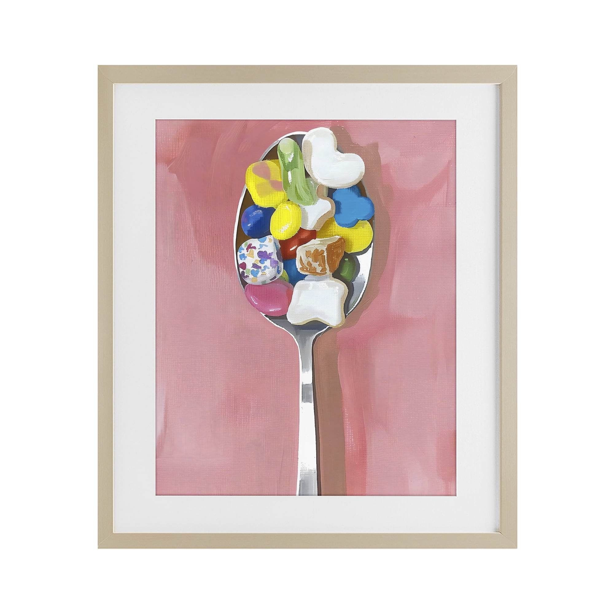 Stupell Industries Nostalgic Fun Breakfast Spoon Birch Framed Print Under Glass, design by The Prints Vibe