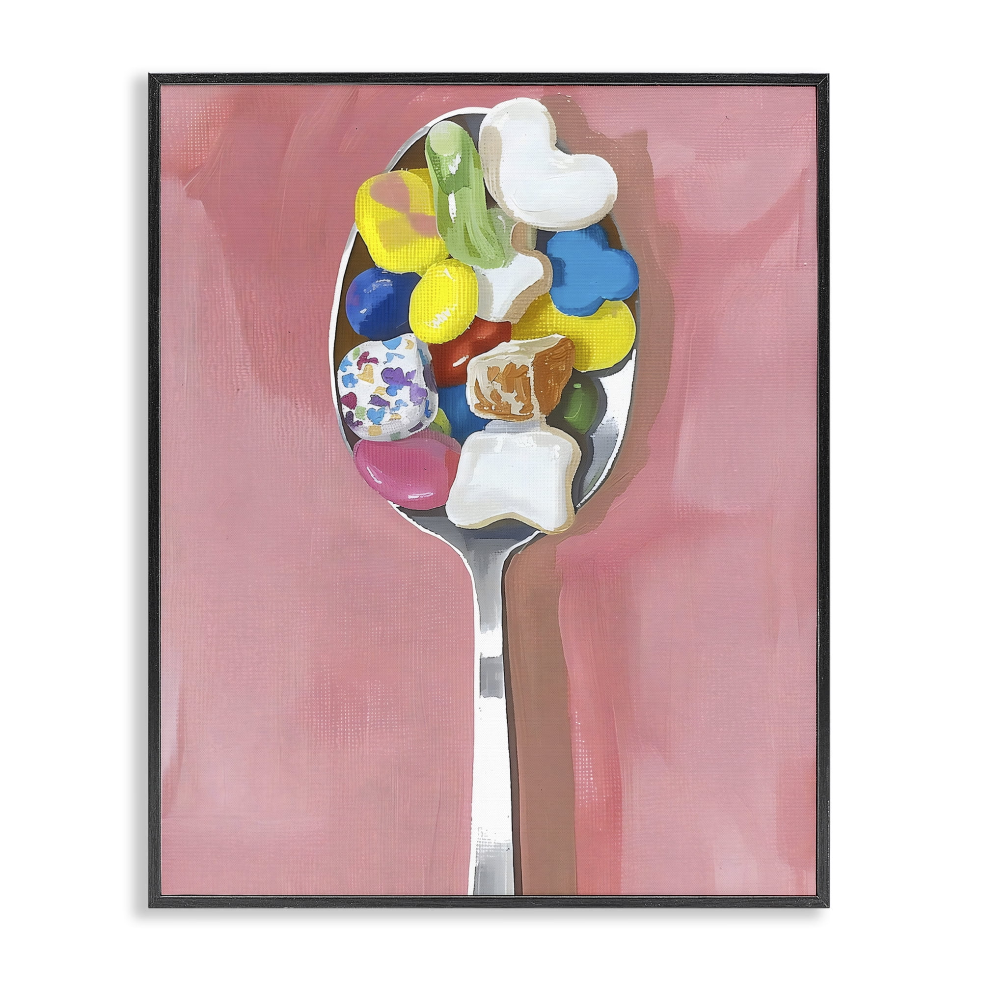Stupell Industries Nostalgic Fun Breakfast Spoon Black Framed Giclee Art, design by The Prints Vibe
