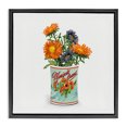 thumbnail image 1 of Stupell Industries Shabby Chic Nostalgic Marigold Tin Bouquet Black Floating Frame Canvas Art, 18 x 18, by Val Rhodes, 1 of 8
