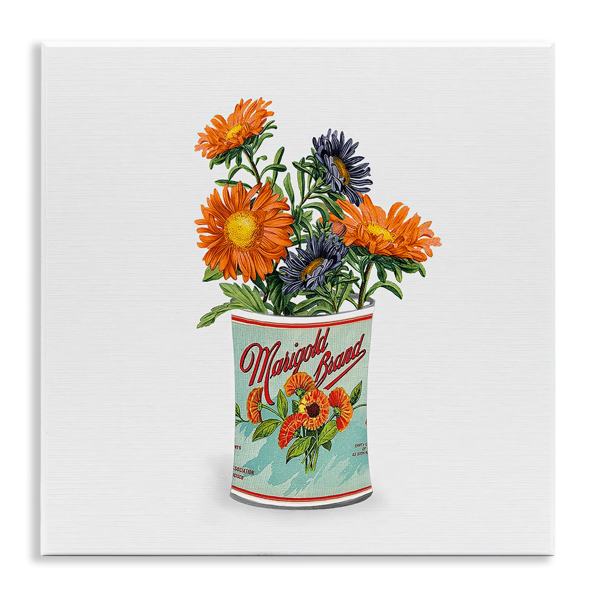 Stupell Industries Nostalgic Marigold Tin Bouquet Wall Plaque Art, design by Val Rhodes
