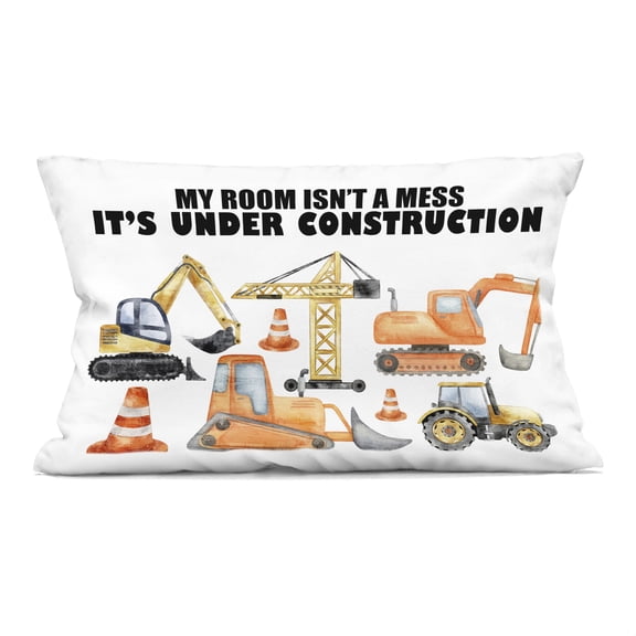 Stupell Industries Not A Mess Under Construction Decorative Printed Throw Pillow, design by Kim Allen