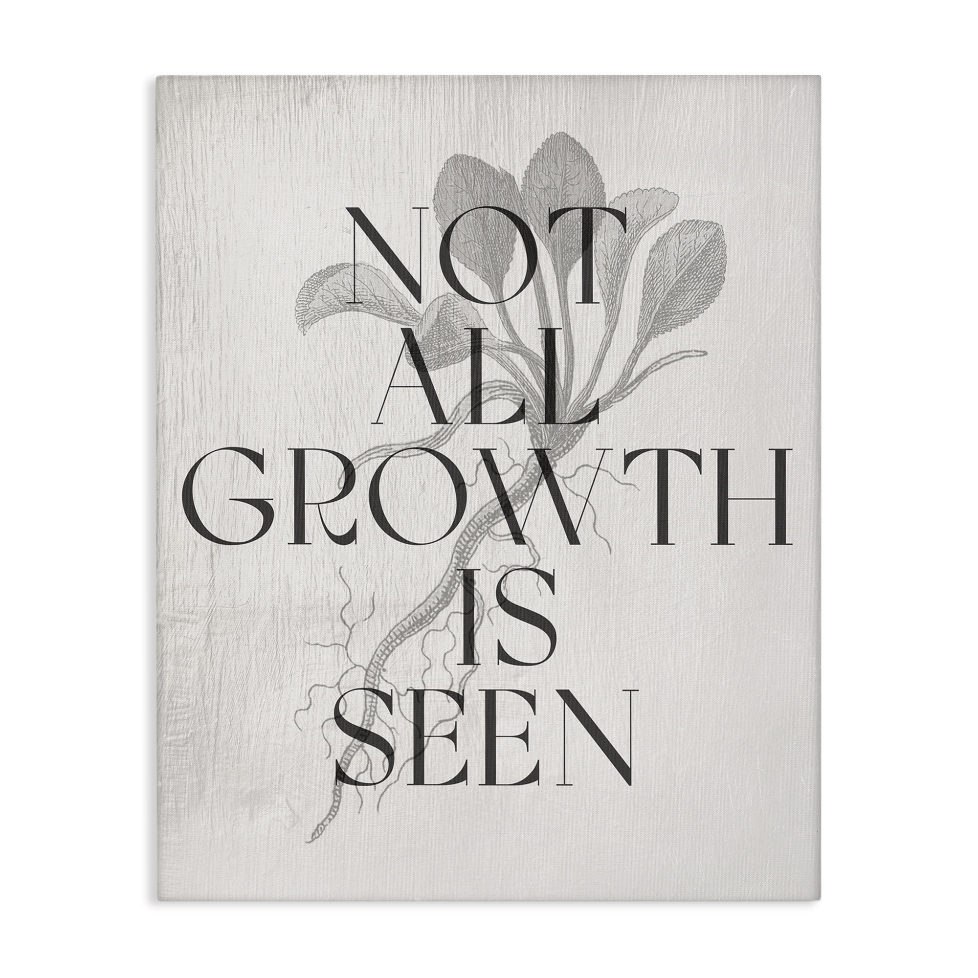 Stupell Industries Not All Growth Is Seen Plants & Flowers Painting Wrapped Canvas Art Print Wall Art, 16 x 20