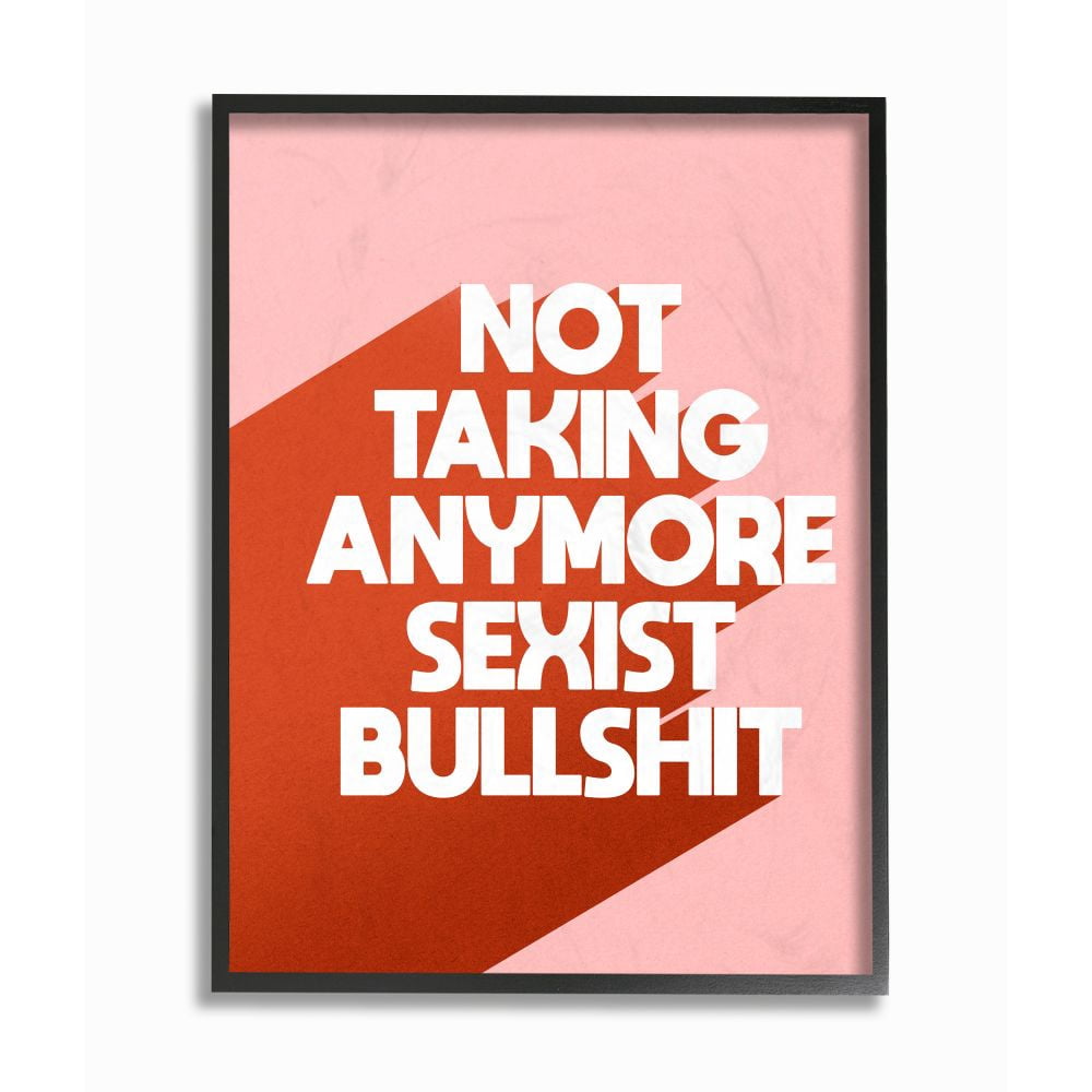 Stupell Industries Not Anymore Funny Word Modern Pink Design Framed Giclee Texturized Art by Daphne Polselli