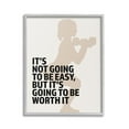 thumbnail image 1 of Stupell Industries Not Easy But Worth It Inspirational Painting Gray Framed Art Print Wall Art, 24 x 30, 1 of 9