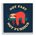 thumbnail image 1 of Stupell Industries Not Fast Furious Sleepy Orange Sloth Perched Branch Framed Wall Art, 24 x 24, Design by Michael Buxton, 1 of 5