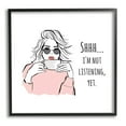 thumbnail image 1 of Stupell Industries Not Listening Yet Funny Coffee Graphic Art Black Framed Art Print Wall Art, Design by Alison Petrie, 1 of 7