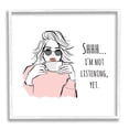 thumbnail image 1 of Stupell Industries Not Listening Yet Funny Coffee Graphic Art White Framed Art Print Wall Art, Design by Alison Petrie, 1 of 7