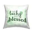 thumbnail image 1 of Stupell Industries Not Lucky Just Blessed Shamrock Printed Throw Pillow Design by Kim Allen, 1 of 6