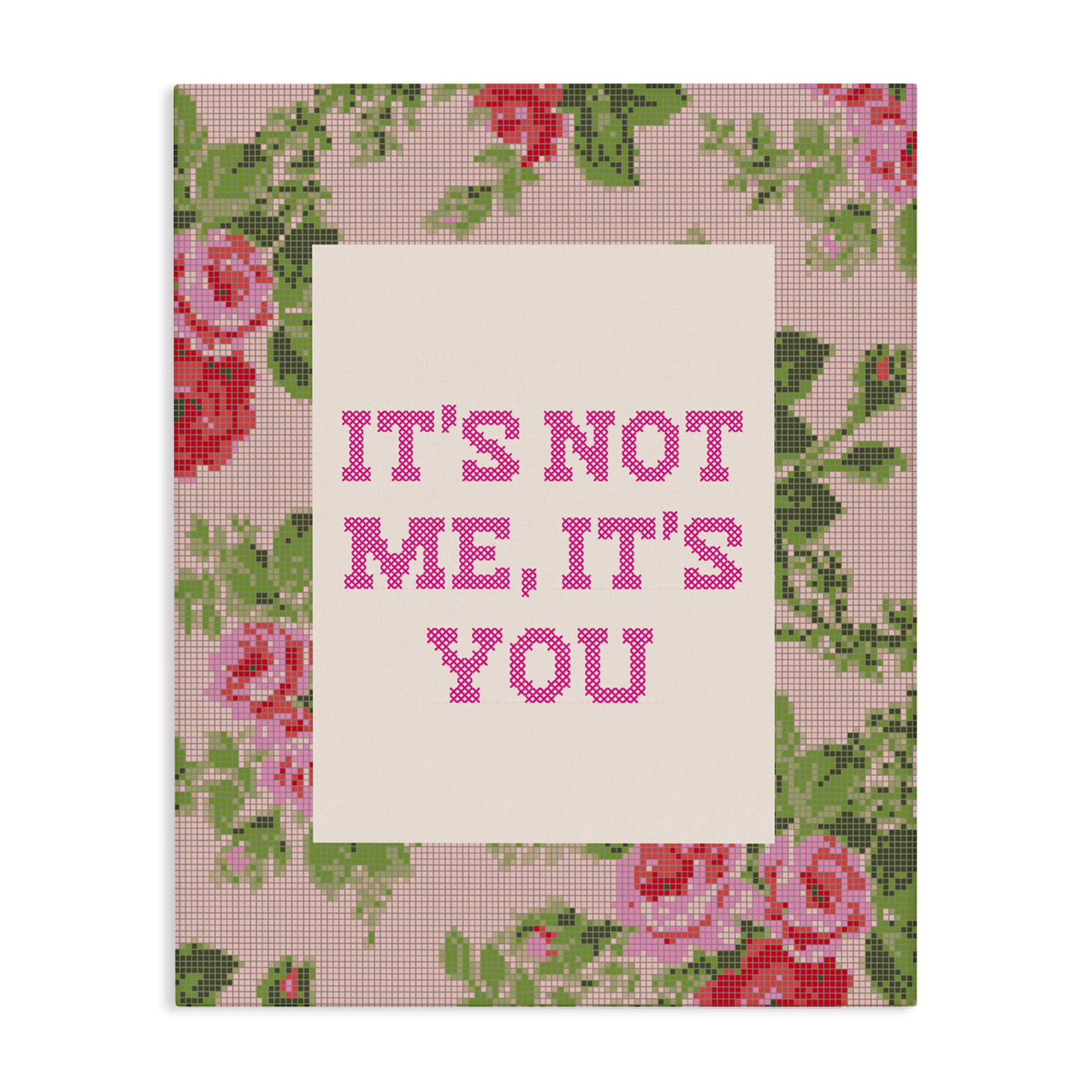 Stupell Industries Not Me It's You Faux Cross Stitch Canvas Wall Art, design by Lil' Rue