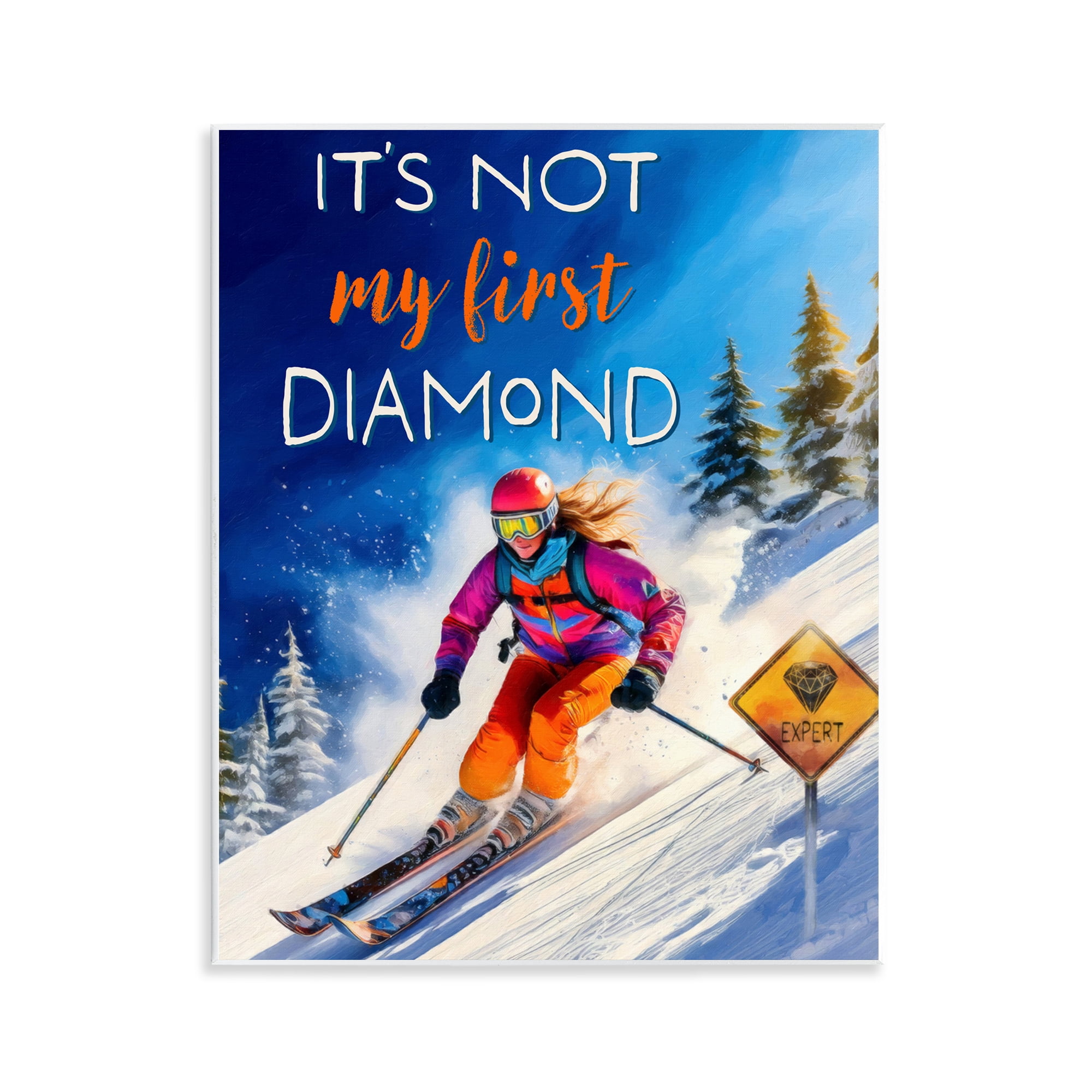 Stupell Industries Not My First Diamond Wall Plaque Art, design by Grotto Studios