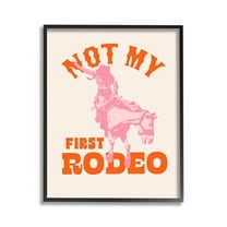 Stupell Industries Not My First Rodeo Phrase Animals & Insects Painting Black Framed Art Print Wall Art, 11 x 14