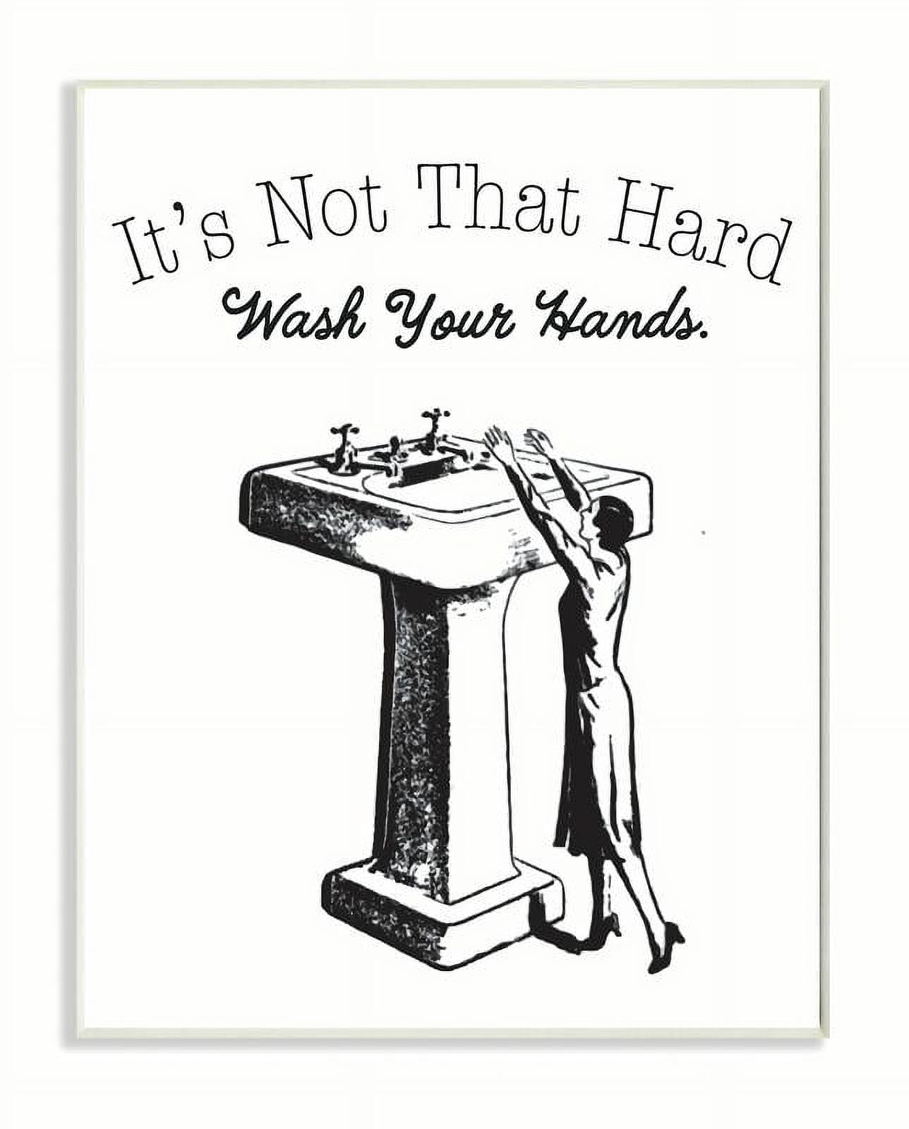 Stupell Industries Not That Hard Bathroom Funny Word Design Graphic Art Unframed Art Print Wall Art, 13x19, by The Saturday Evening Post