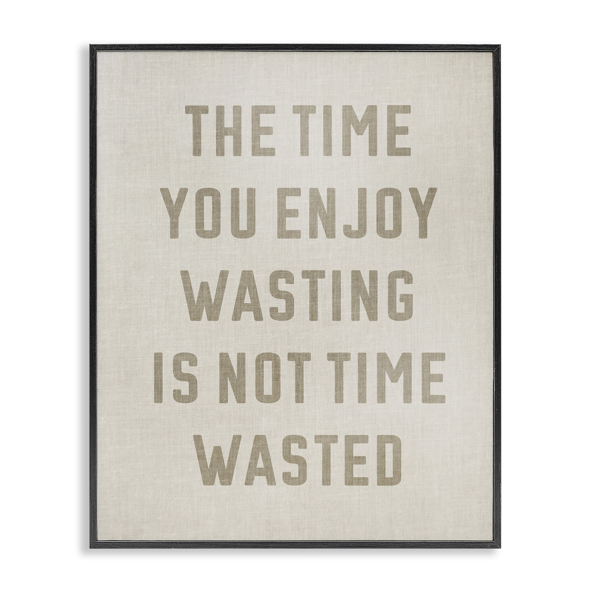 Stupell Industries Not Time Wasted Phrase Text & Numbers Painting Black Framed Art Print Wall Art, 11 x 14