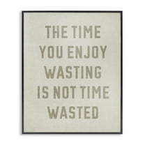 Stupell Industries Not Time Wasted Phrase Text & Numbers Painting Black Framed Art Print Wall Art, 11 x 14