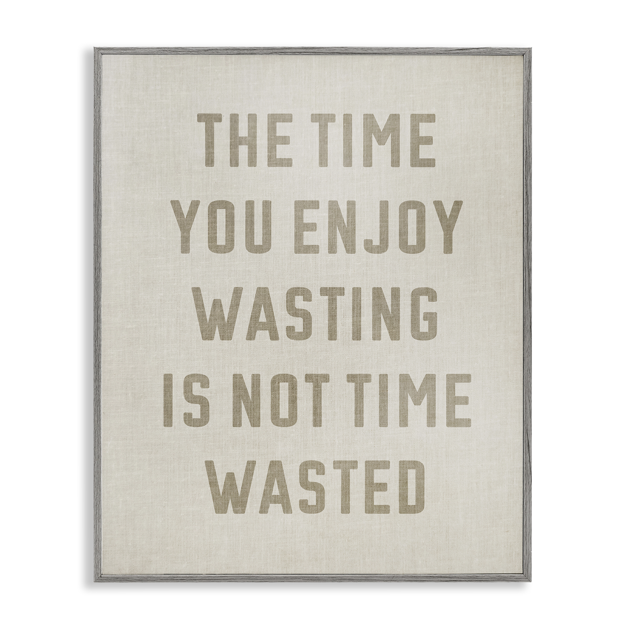 Stupell Industries Not Time Wasted Phrase Text & Numbers Painting Gray Framed Art Print Wall Art, 16 x 20