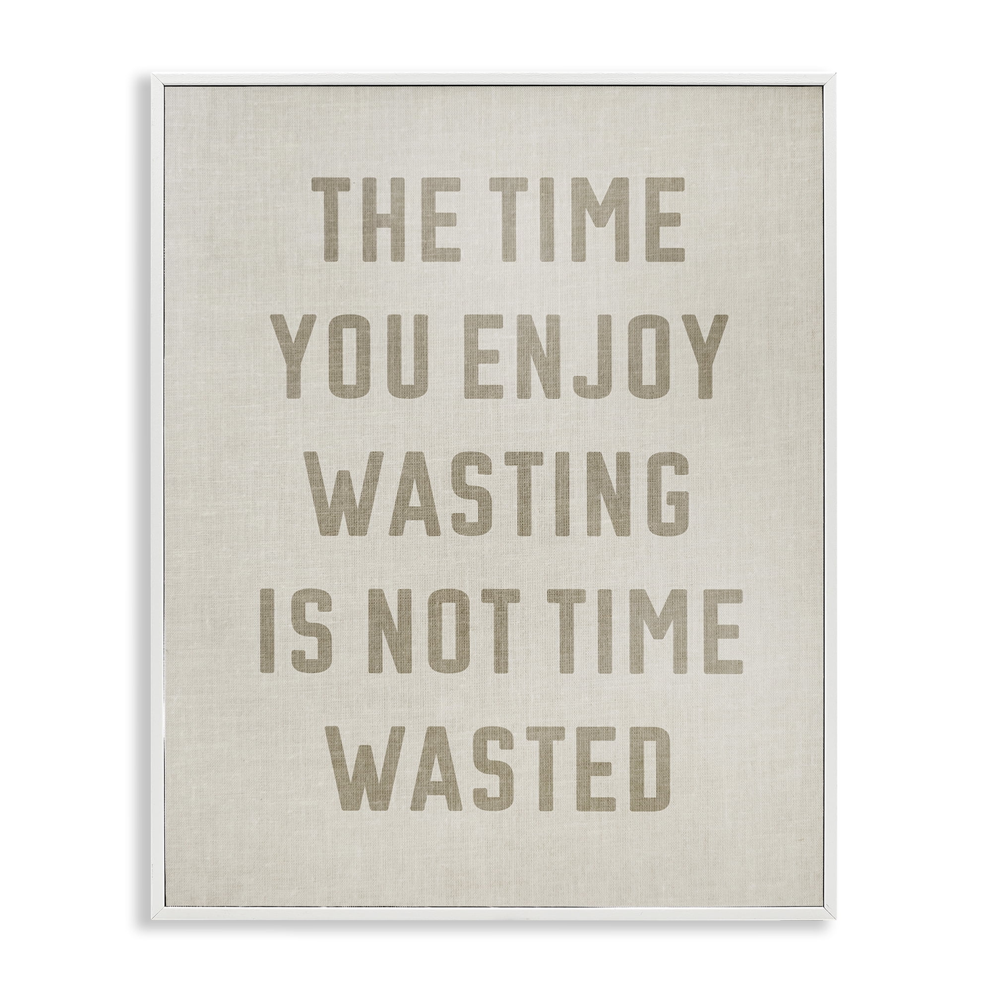 Stupell Industries Not Time Wasted Phrase Text & Numbers Painting White Framed Art Print Wall Art, 16 x 20