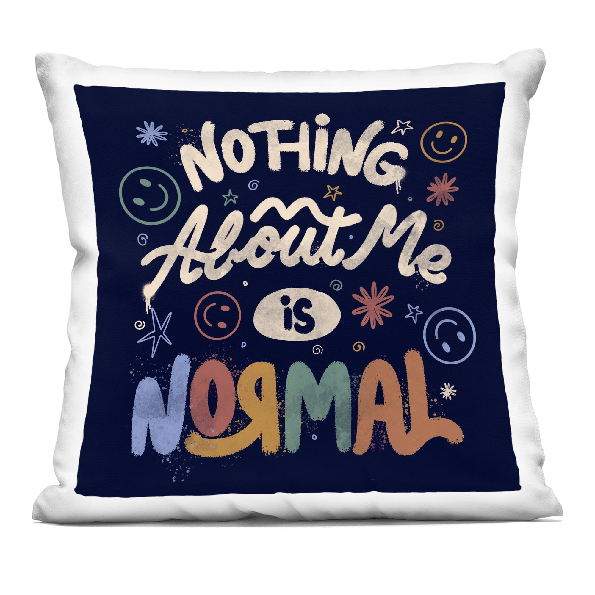 Stupell Industries Nothing About Me Is Normal Decorative Printed Throw Pillow, design by EduEly Designs, 18 x 7 x 18