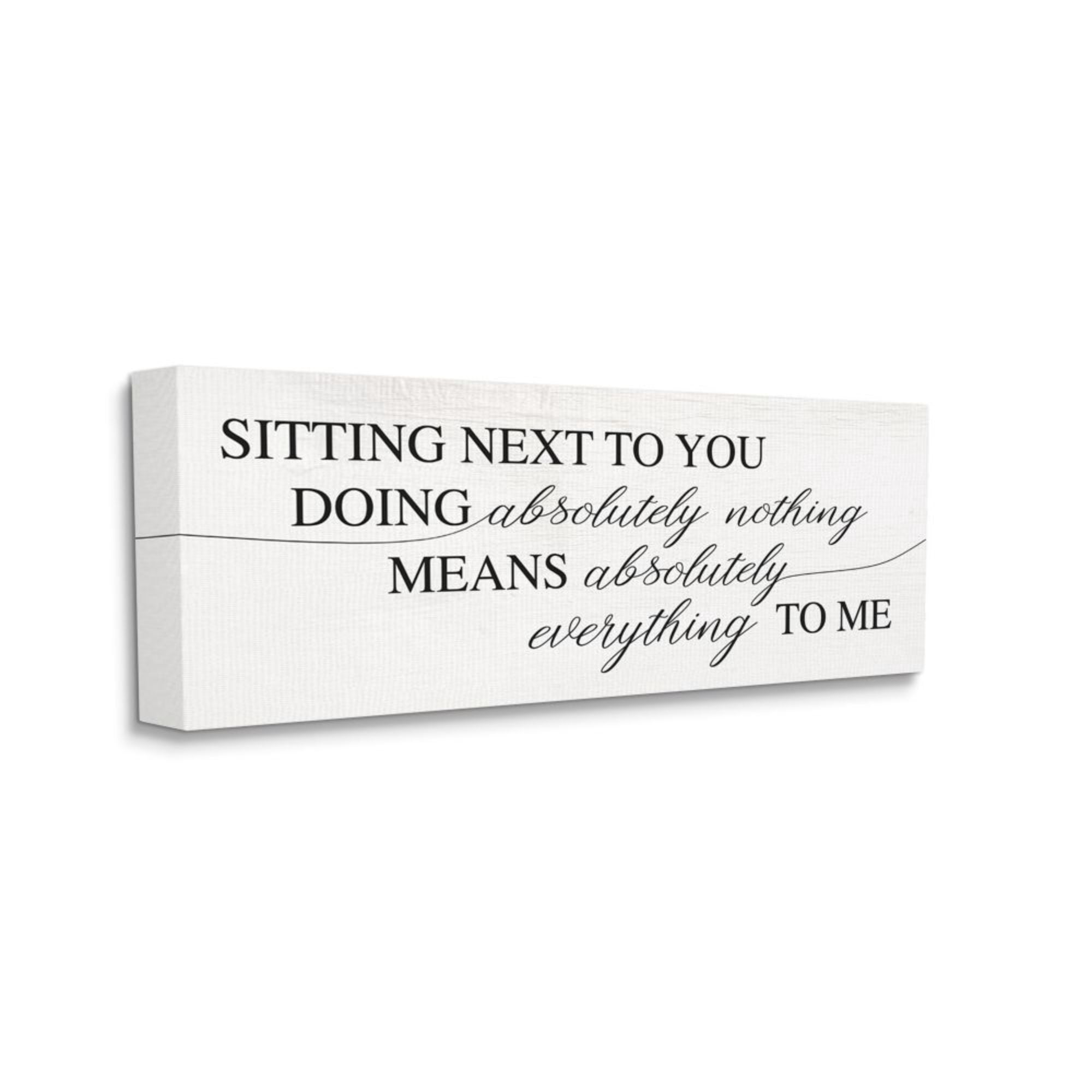 Stupell Industries Nothing Means Everything Phrase Romantic Couple Design by Daphne Polselli, 17" x 40"