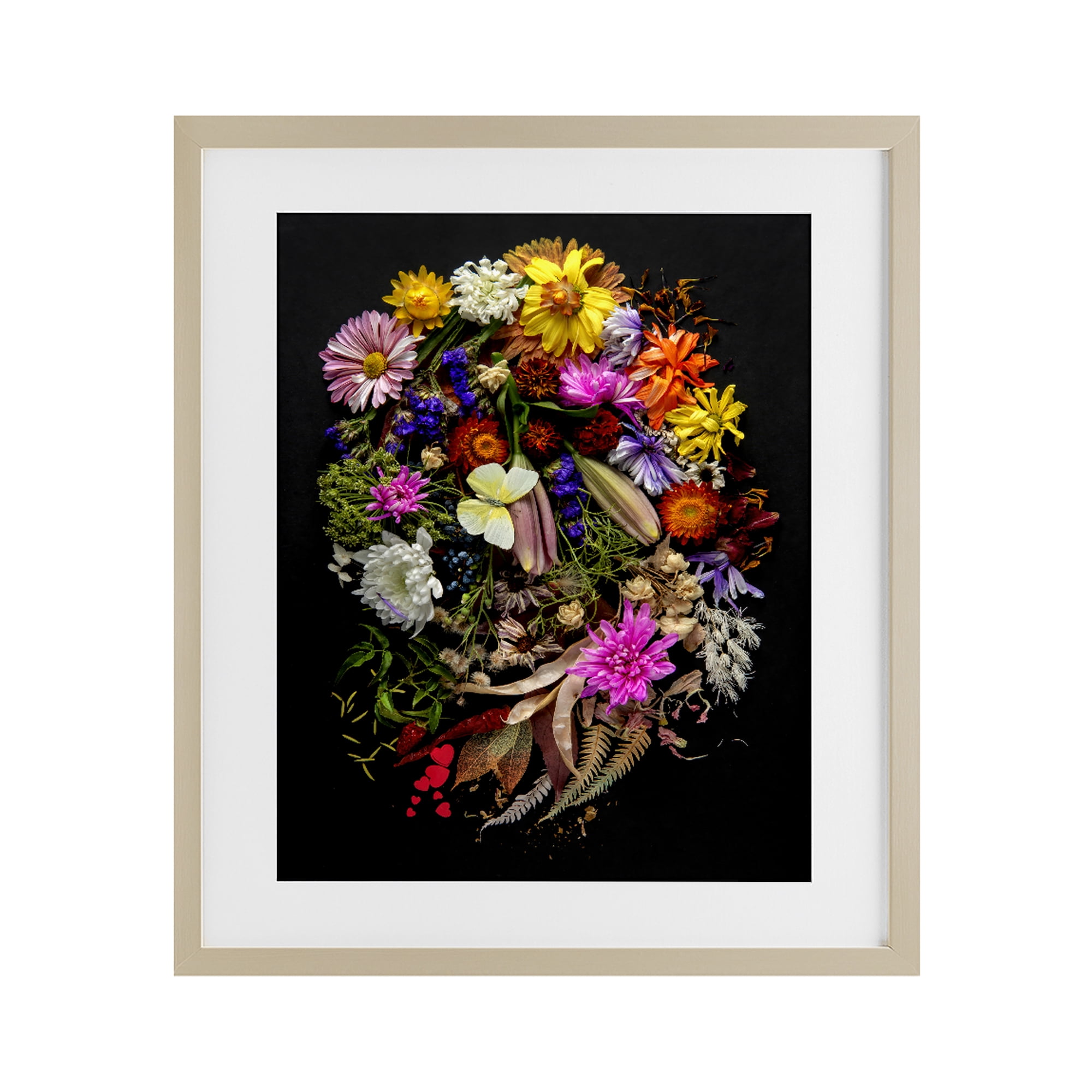 Stupell Industries November Flower Arrangement Birch Framed Print Under Glass, design by Carl Kravats