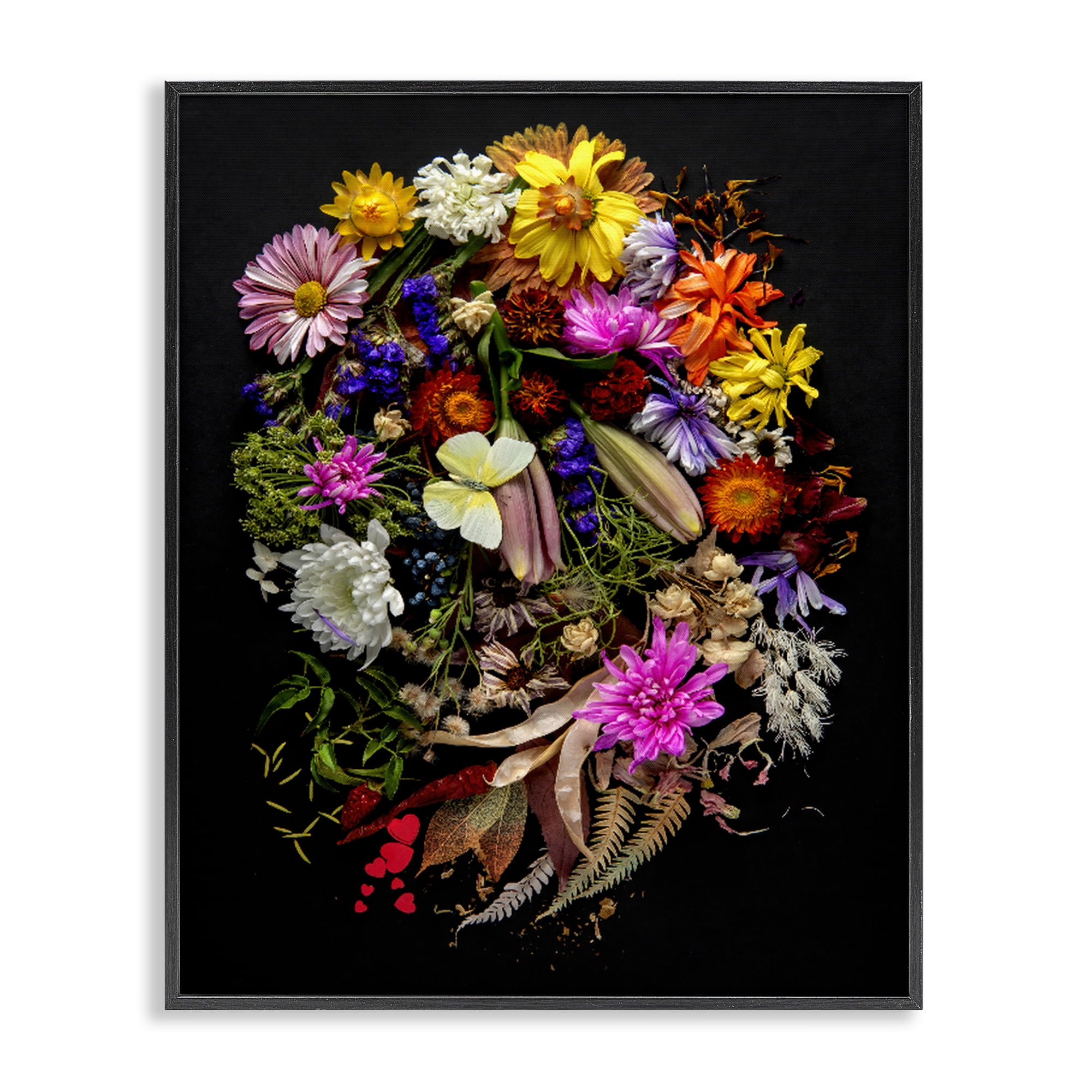 Stupell Industries November Flower Arrangement Black Framed Giclee Art, design by Carl Kravats