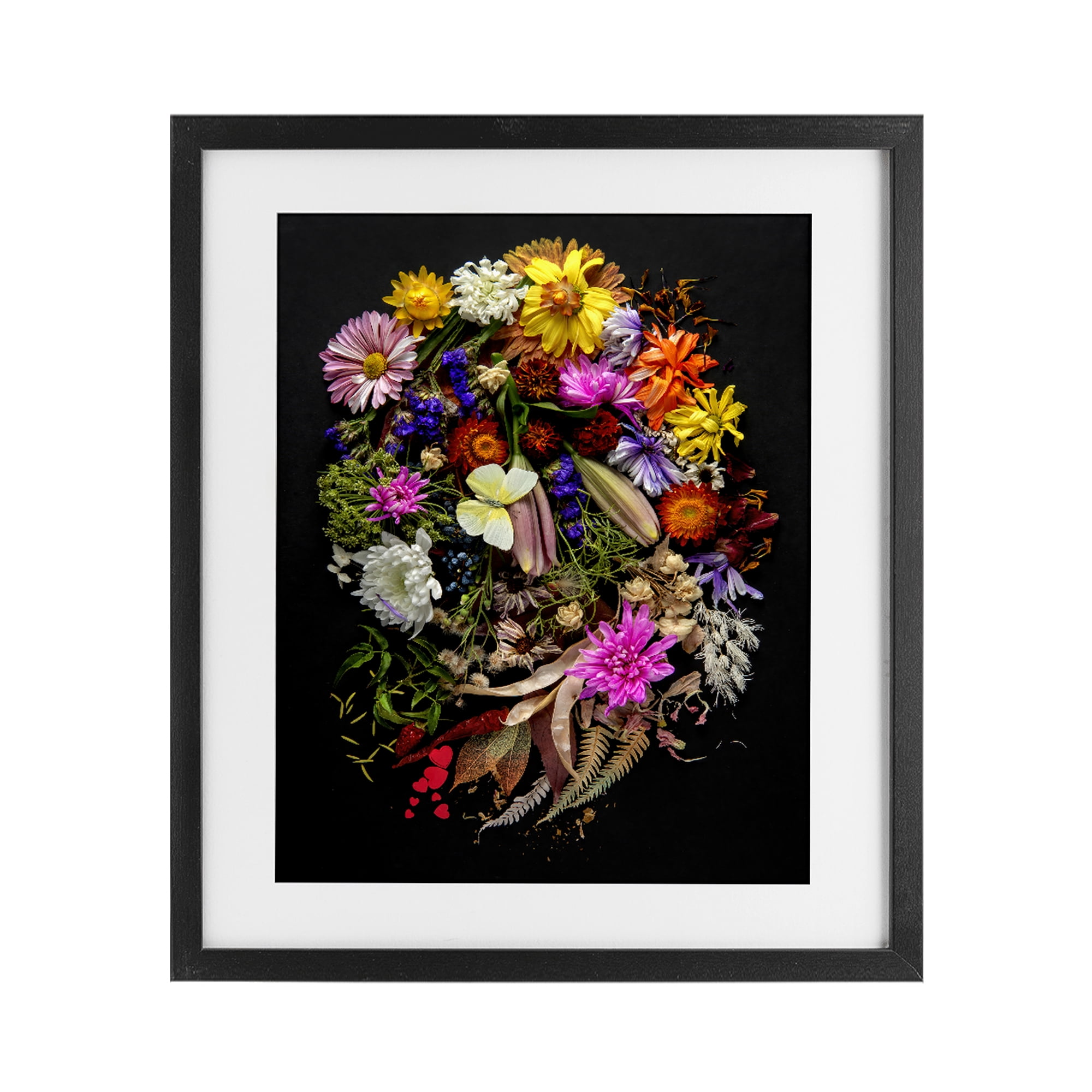 Stupell Industries November Flower Arrangement Black Framed Print Under Glass, design by Carl Kravats