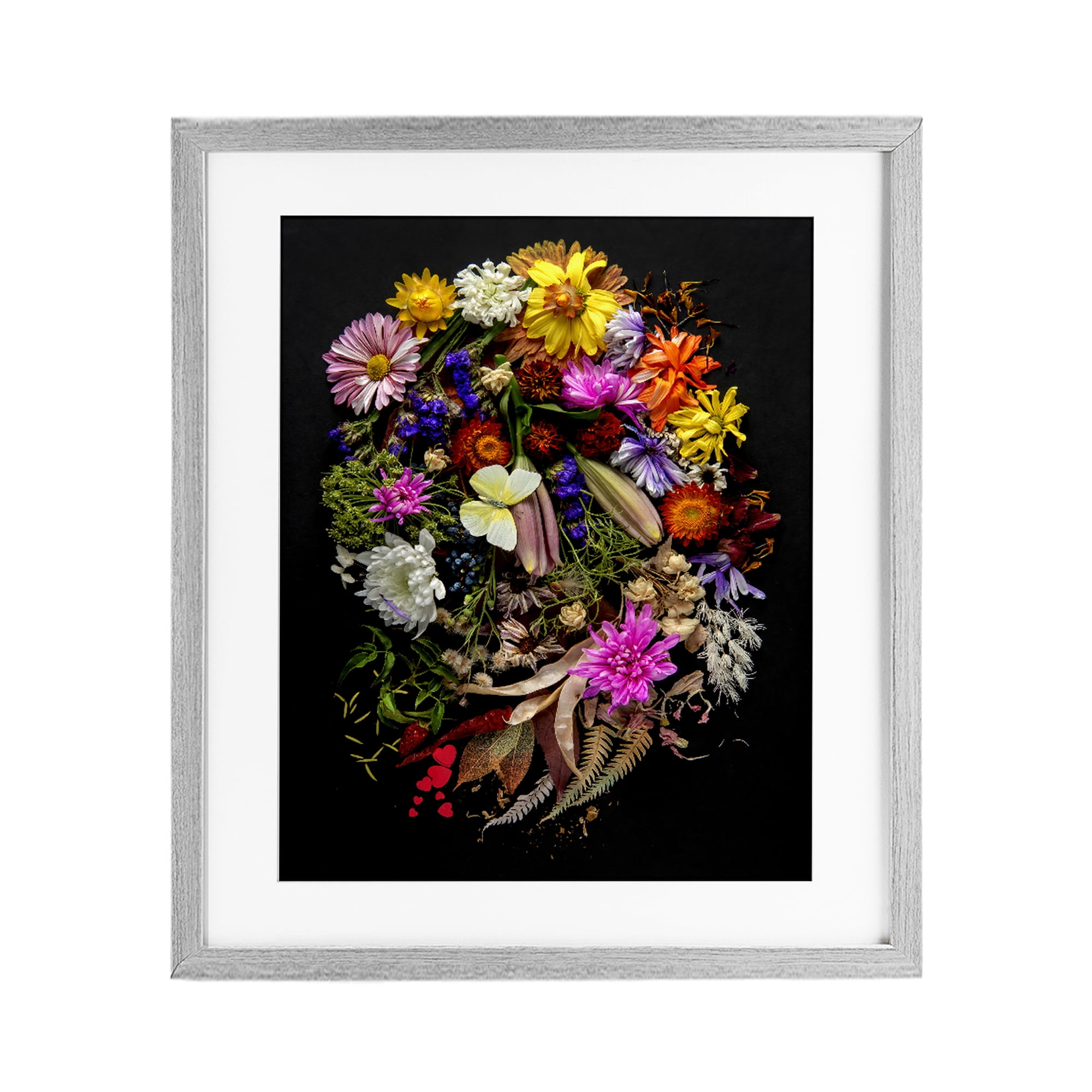 Stupell Industries November Flower Arrangement Gray Framed Print Under Glass, design by Carl Kravats