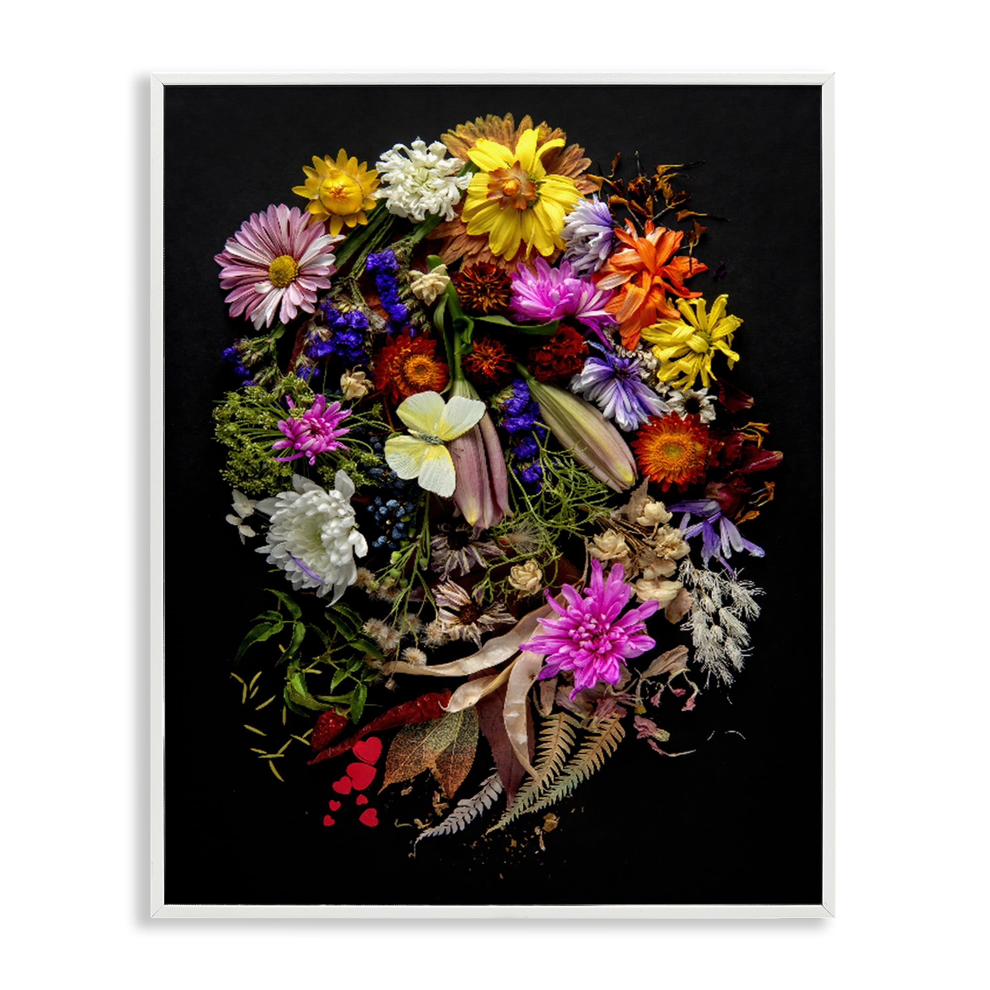 Stupell Industries November Flower Arrangement White Framed Giclee Art, design by Carl Kravats