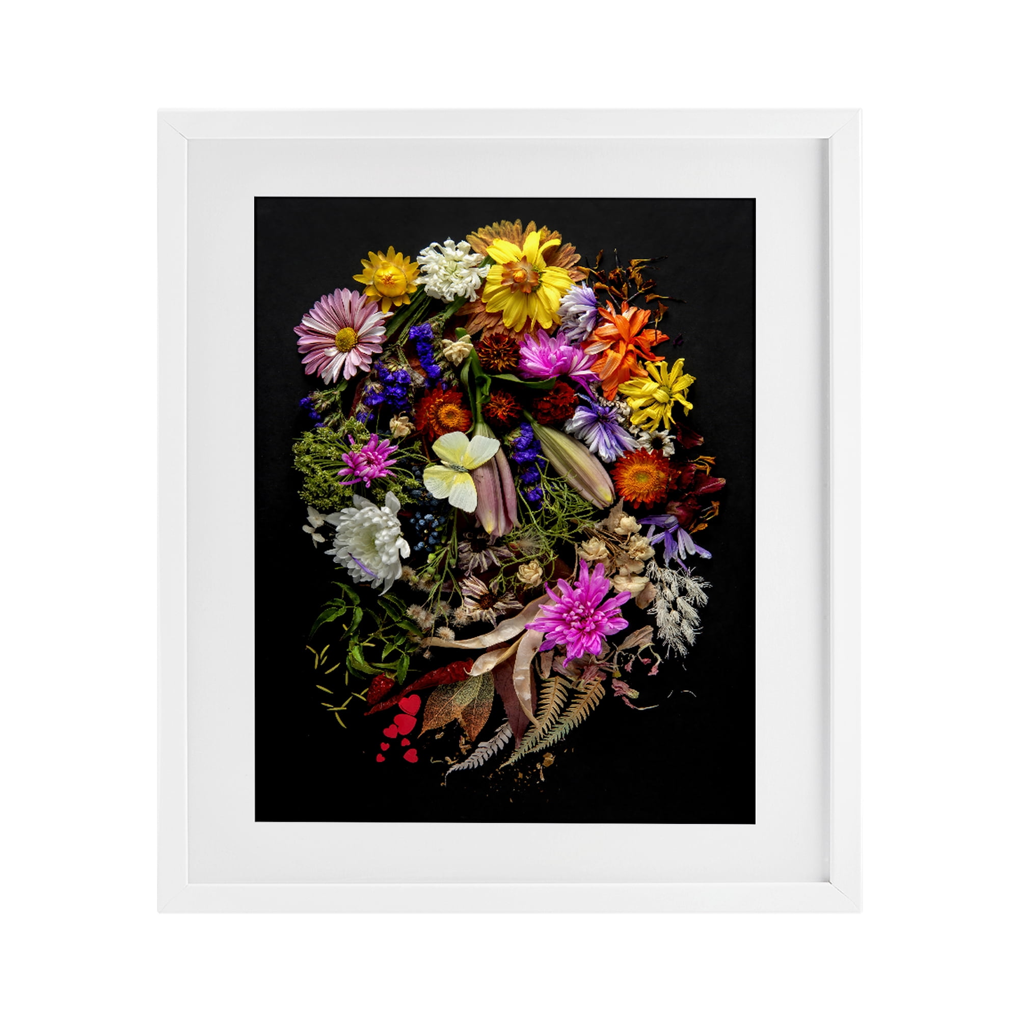 Stupell Industries November Flower Arrangement White Framed Print Under Glass, design by Carl Kravats
