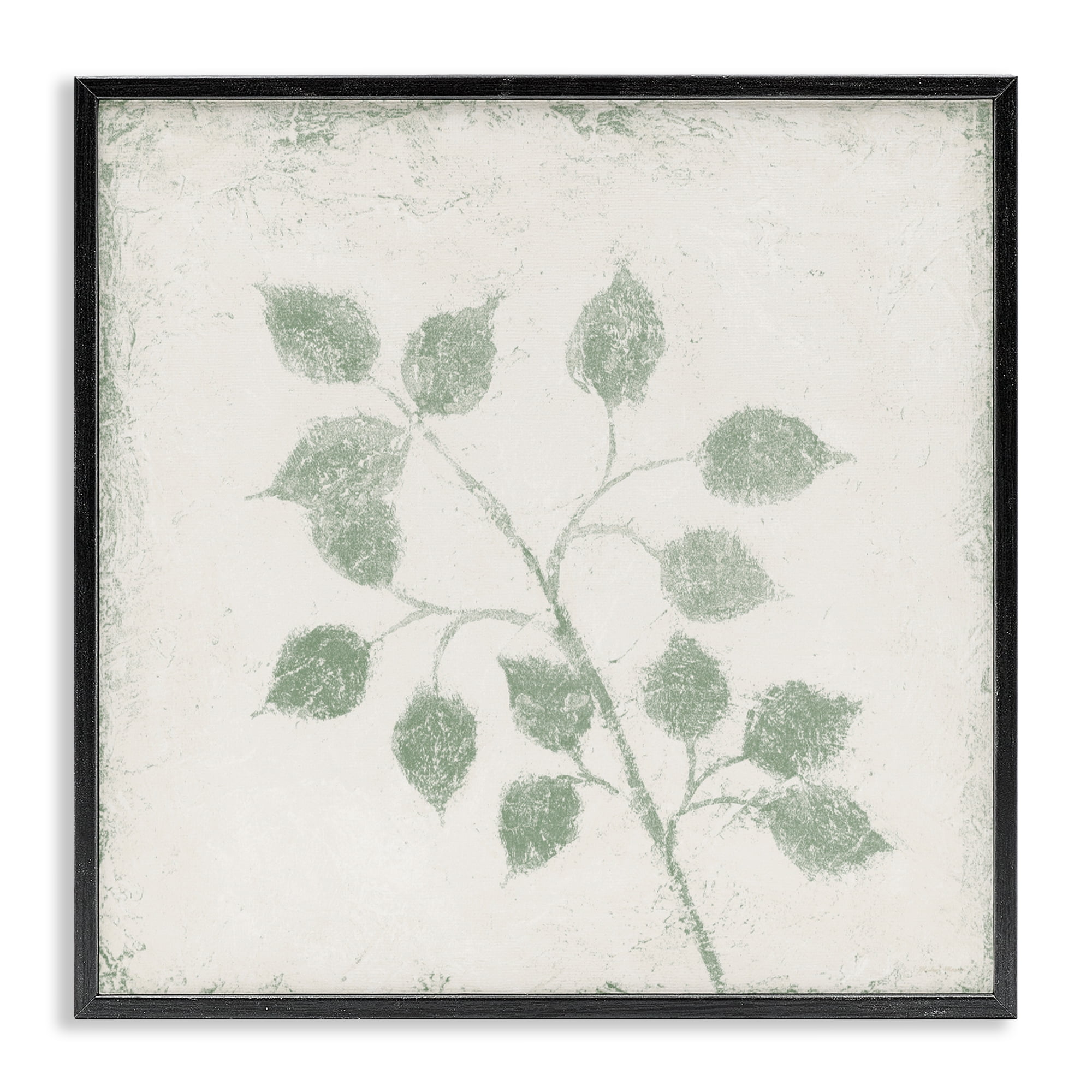 Stupell Industries November Leaves Plant Sprig Black Framed Giclee Art, design by Michael Marcon