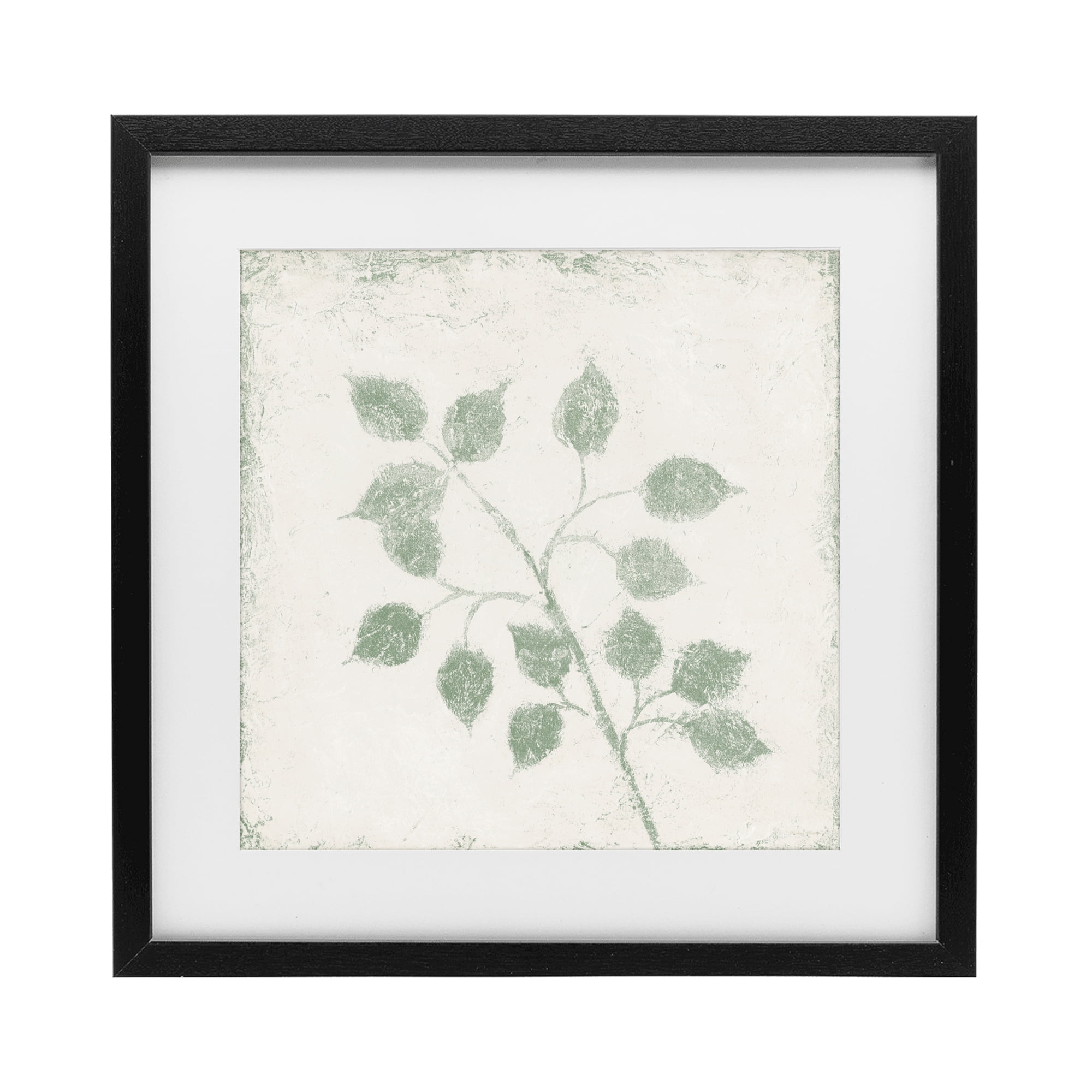 Stupell Industries November Leaves Plant Sprig Black Framed Print Under Glass, design by Michael Marcon