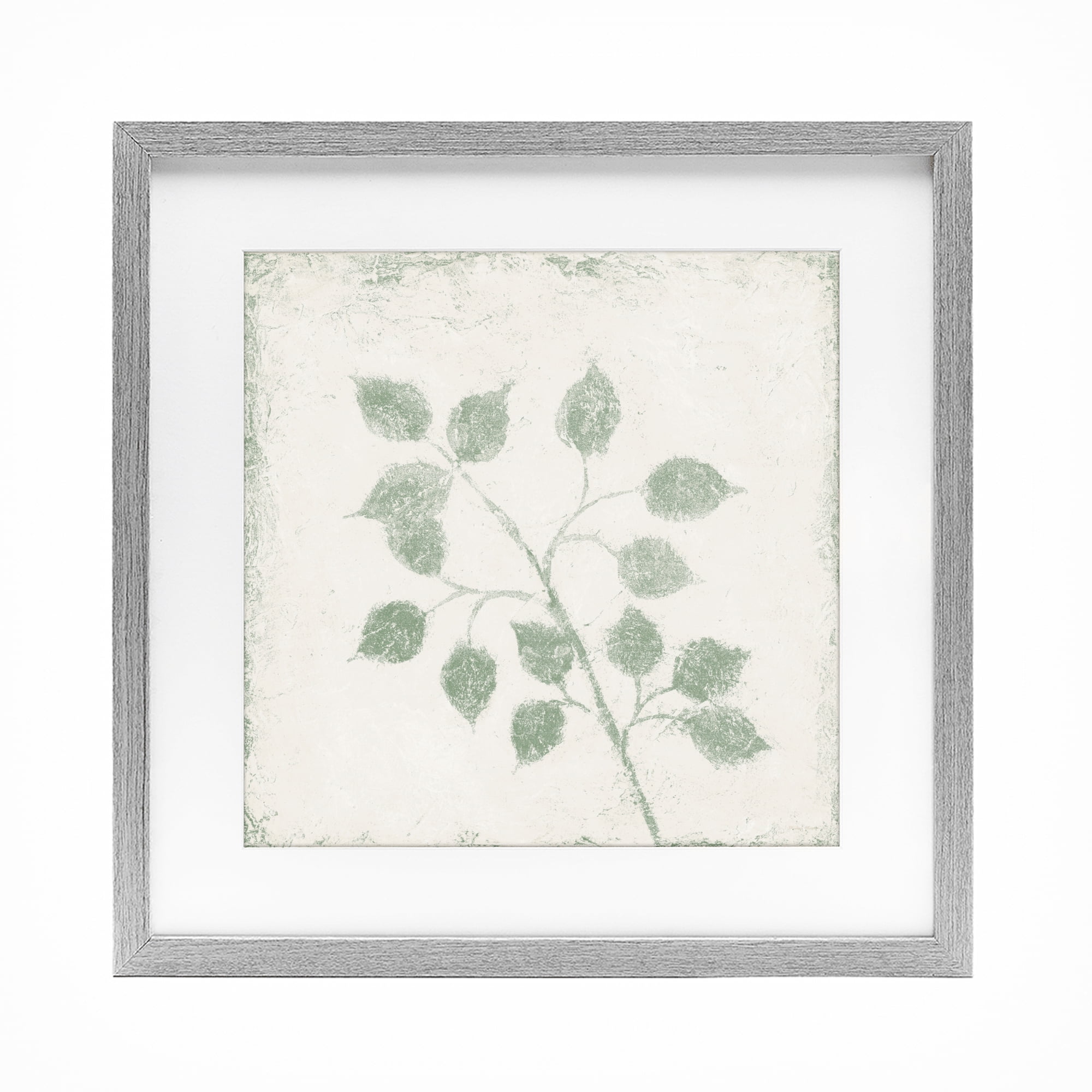 Stupell Industries November Leaves Plant Sprig Gray Framed Print Under Glass, design by Michael Marcon