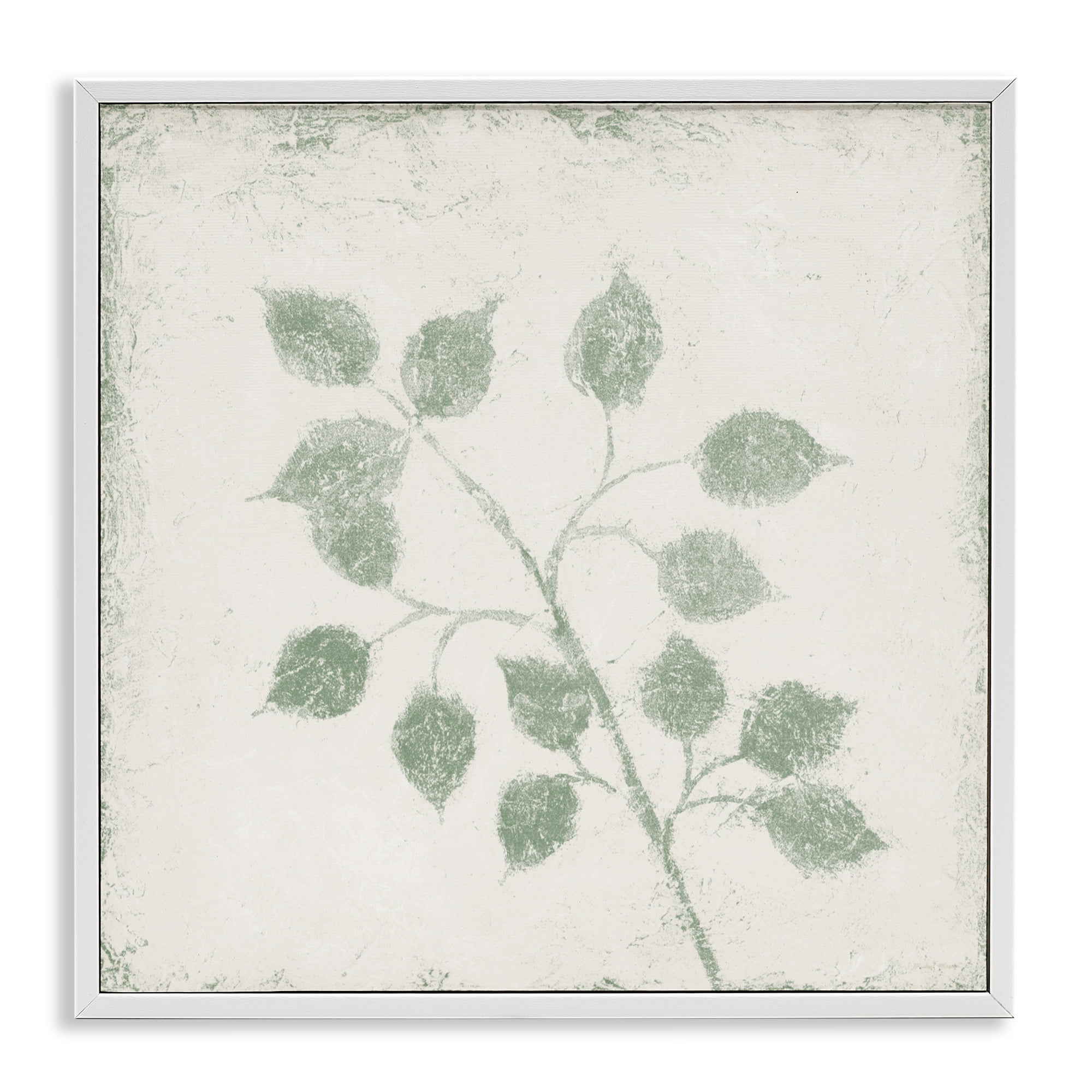 Stupell Industries November Leaves Plant Sprig White Framed Giclee Art, design by Michael Marcon