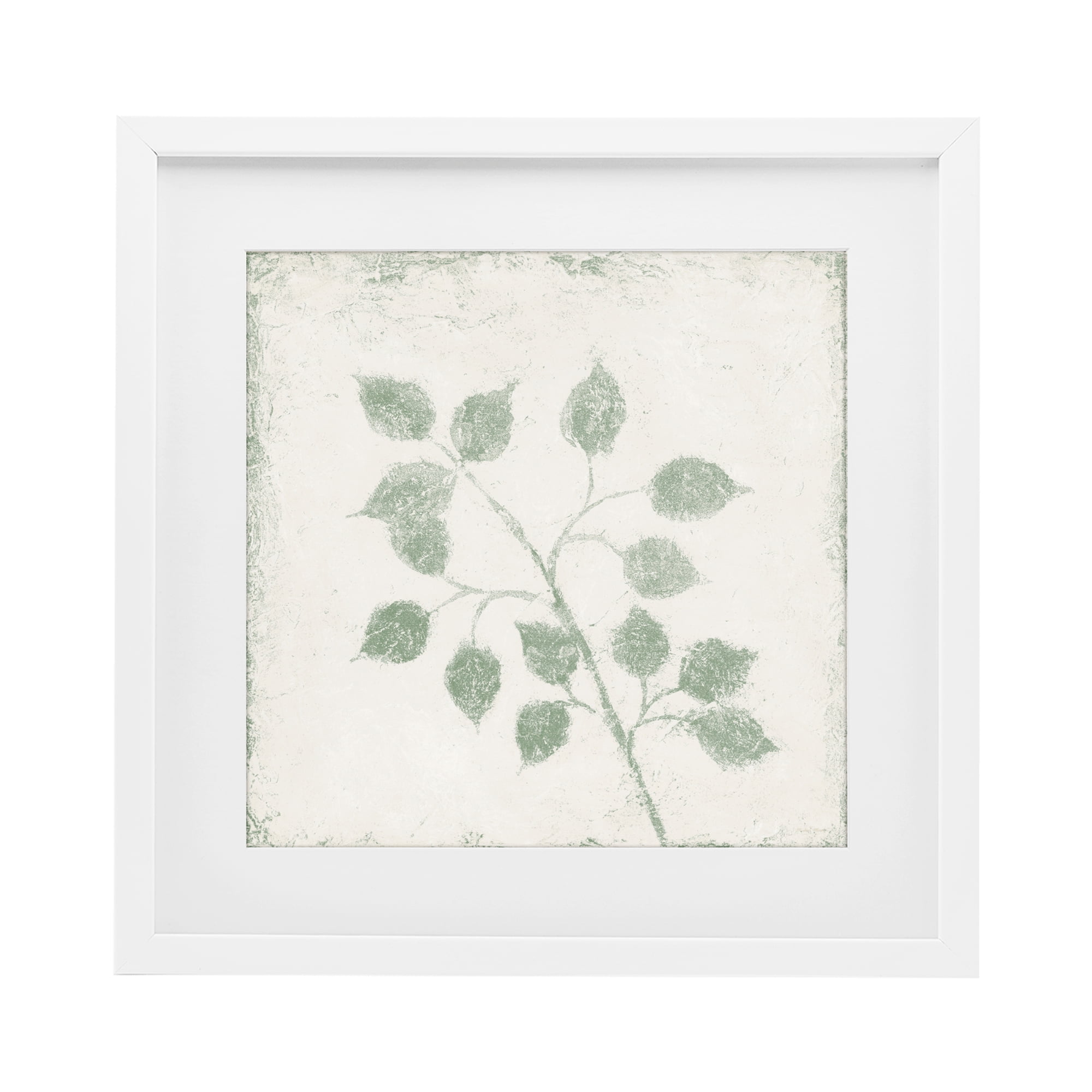 Stupell Industries November Leaves Plant Sprig White Framed Print Under Glass, design by Michael Marcon
