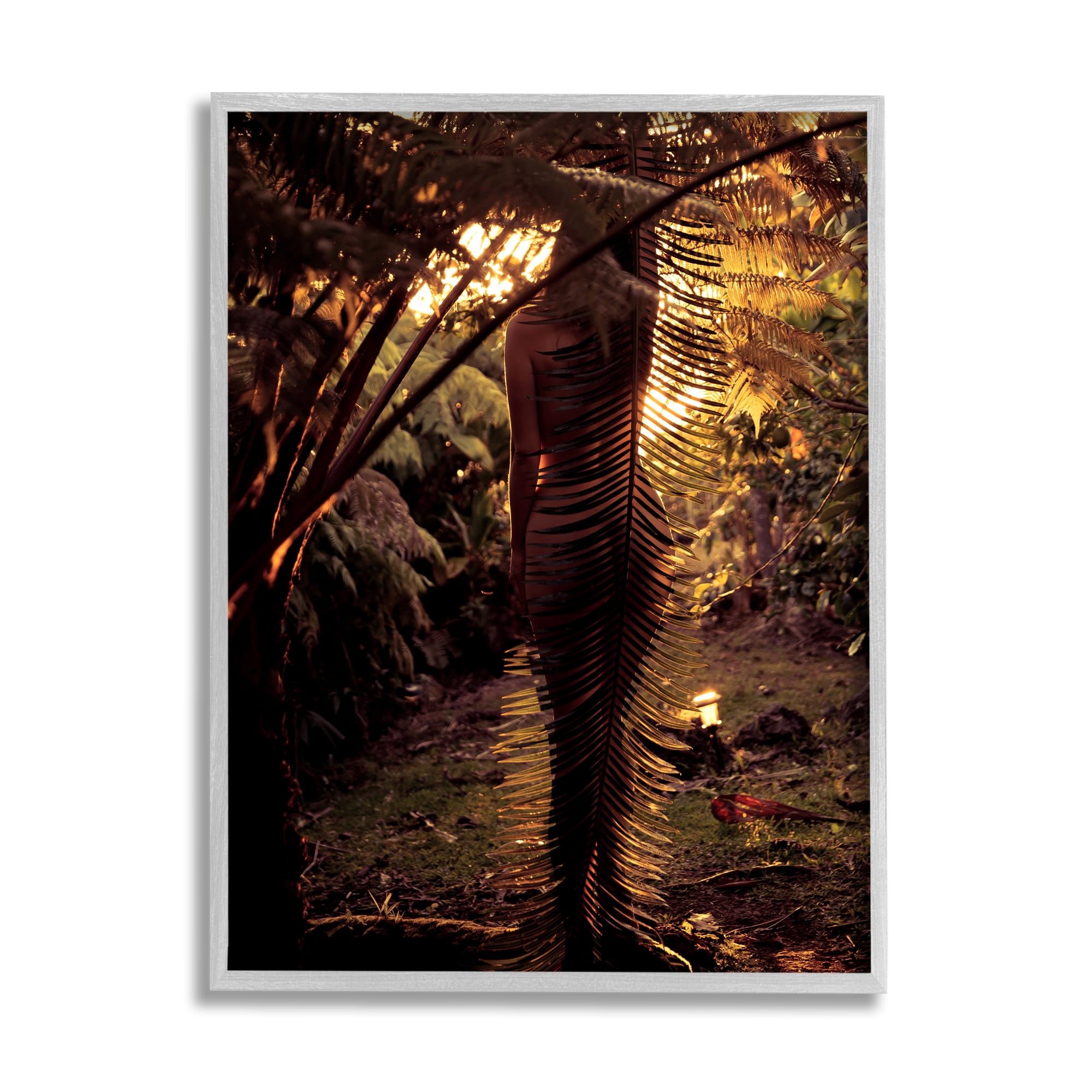 Stupell Industries Nude Female Silhouette Tropical Palm Forest Covering, 24  x 30,Design by Birch&Ink - Walmart.com