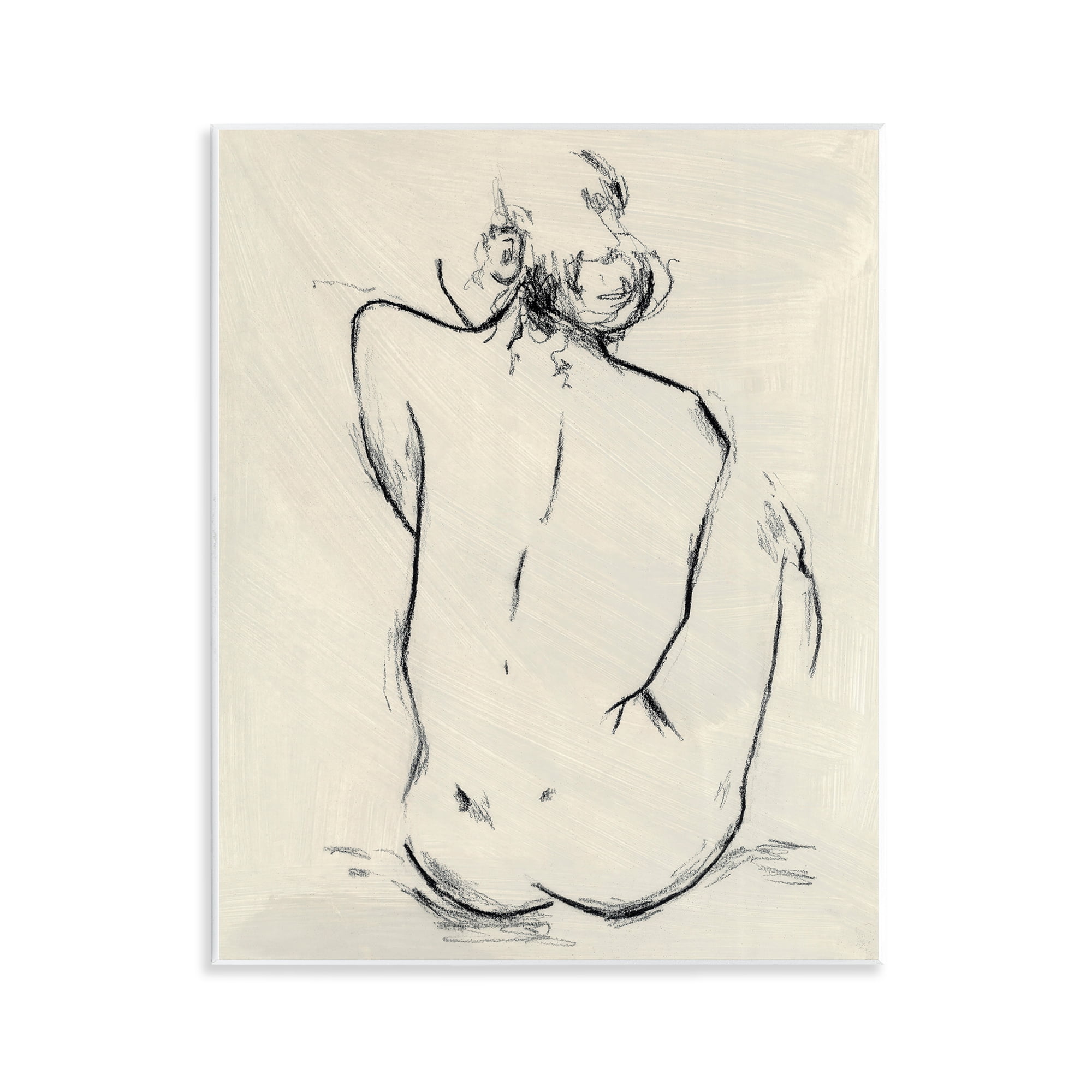 Stupell Industries Nude Sitting Study Wall Plaque Art, design by Chloe Elliot