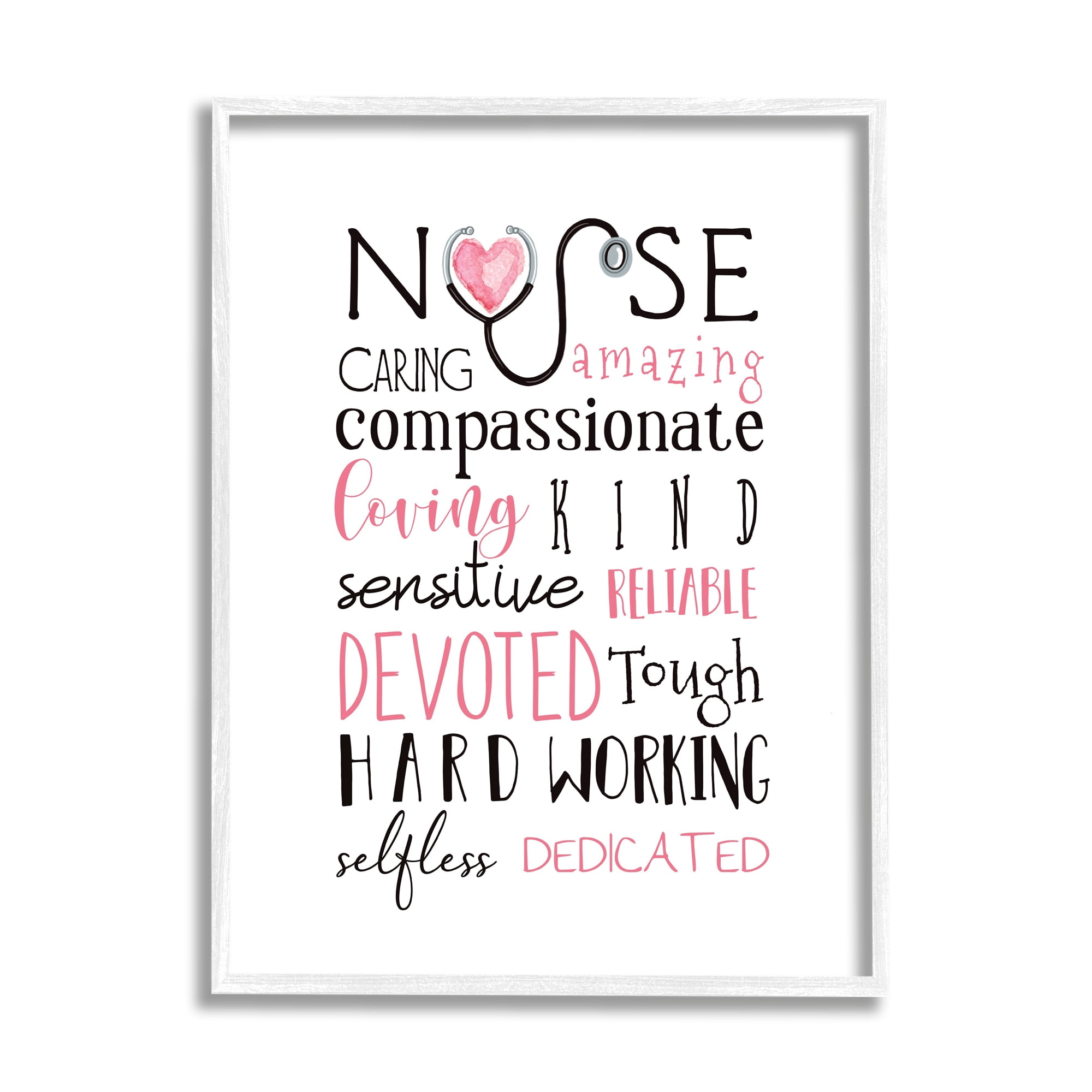 Stupell Industries Nurse Inspirational Description Healthcare Professional Gratitude, 16 x 20,Design by Elizabeth Tyndall