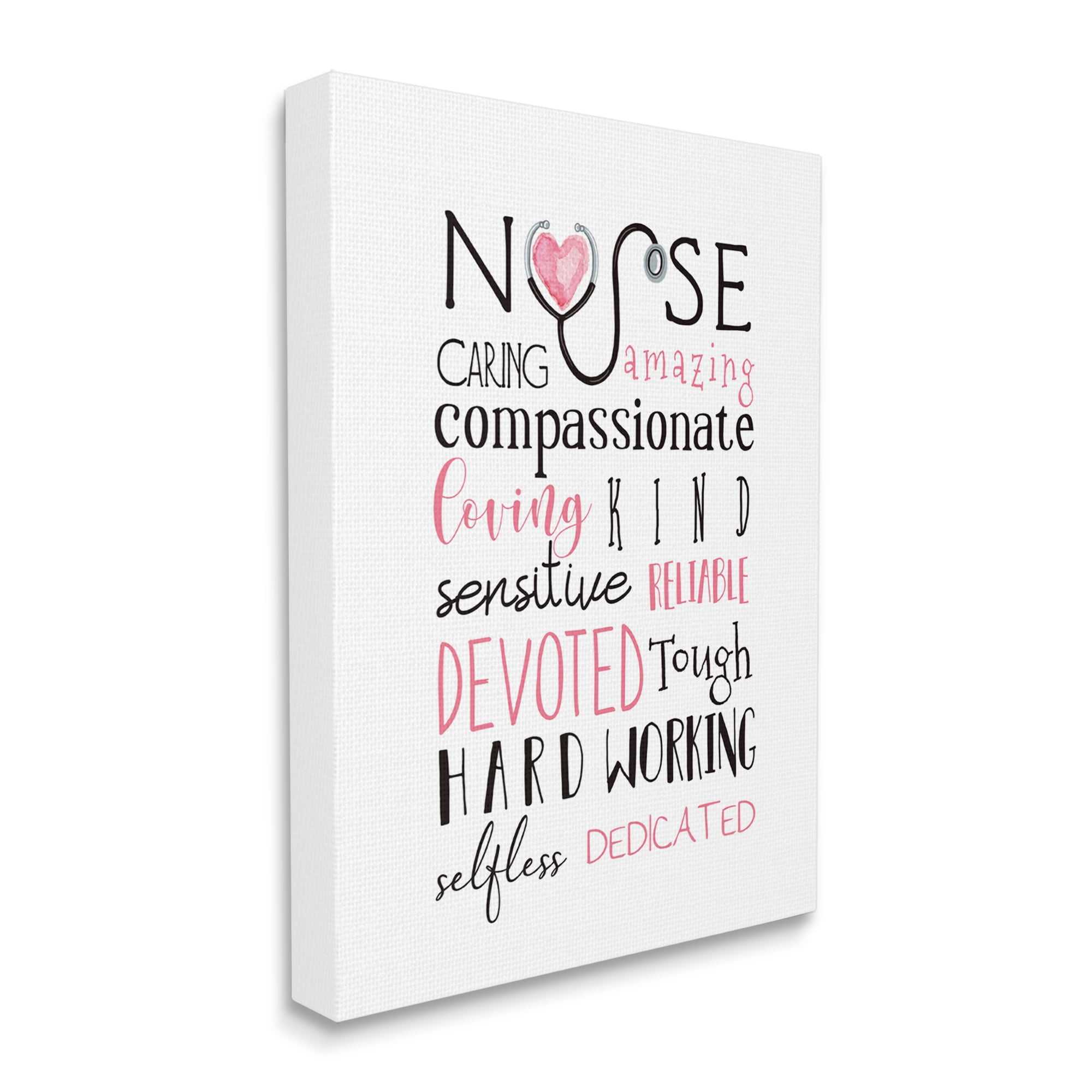 Stupell Industries Nurse Inspirational Description Healthcare Professional Gratitude Canvas Wall Art Design by Elizabeth Tyndall