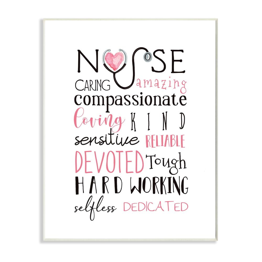 Stupell Industries Nurse Inspirational Description Healthcare Professional Gratitude Wall Plaque Design by Elizabeth Tyndall