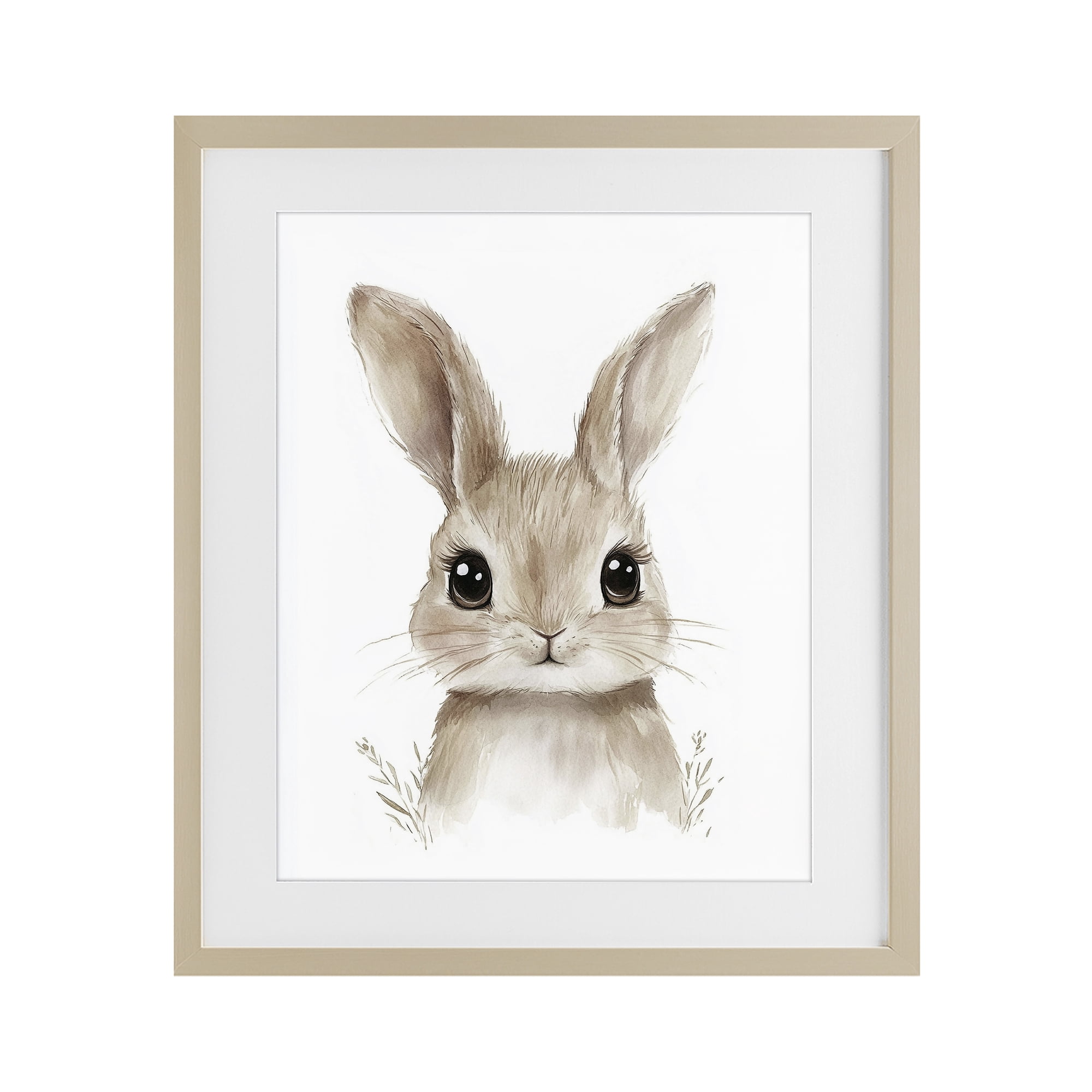Stupell Industries Nursery Babies Bunny Birch Framed Print Under Glass, design by Ramona Murdock