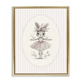 thumbnail image 1 of Stupell Industries Cottage Nursery Ballerina Bunny Striped Gold Floating Frame Canvas Art, 25 x 31, by LSR Design Studio, 1 of 8