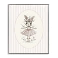thumbnail image 1 of Stupell Industries Cottage Nursery Ballerina Bunny Striped Gray Framed Giclee Art, 24 x 30, by LSR Design Studio, 1 of 8