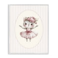 thumbnail image 1 of Stupell Industries Cottage Nursery Ballerina Cat Striped White Framed Giclee Art, 11 x 14, by LSR Design Studio, 1 of 8