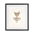 thumbnail image 1 of Stupell Industries Cottage Nursery Ballerina Deer Striped Black Framed Print Under Glass, 17 x 21, by LSR Design Studio, 1 of 8